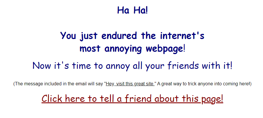 Preview image of 20 years ago today, the 'Most Annoying Webpage' was launched, trapping victims in popups for a few minutes